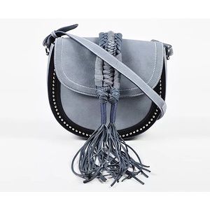 NWT Altuzarra Ghianda Suede Blue Tasseled Knot Bag